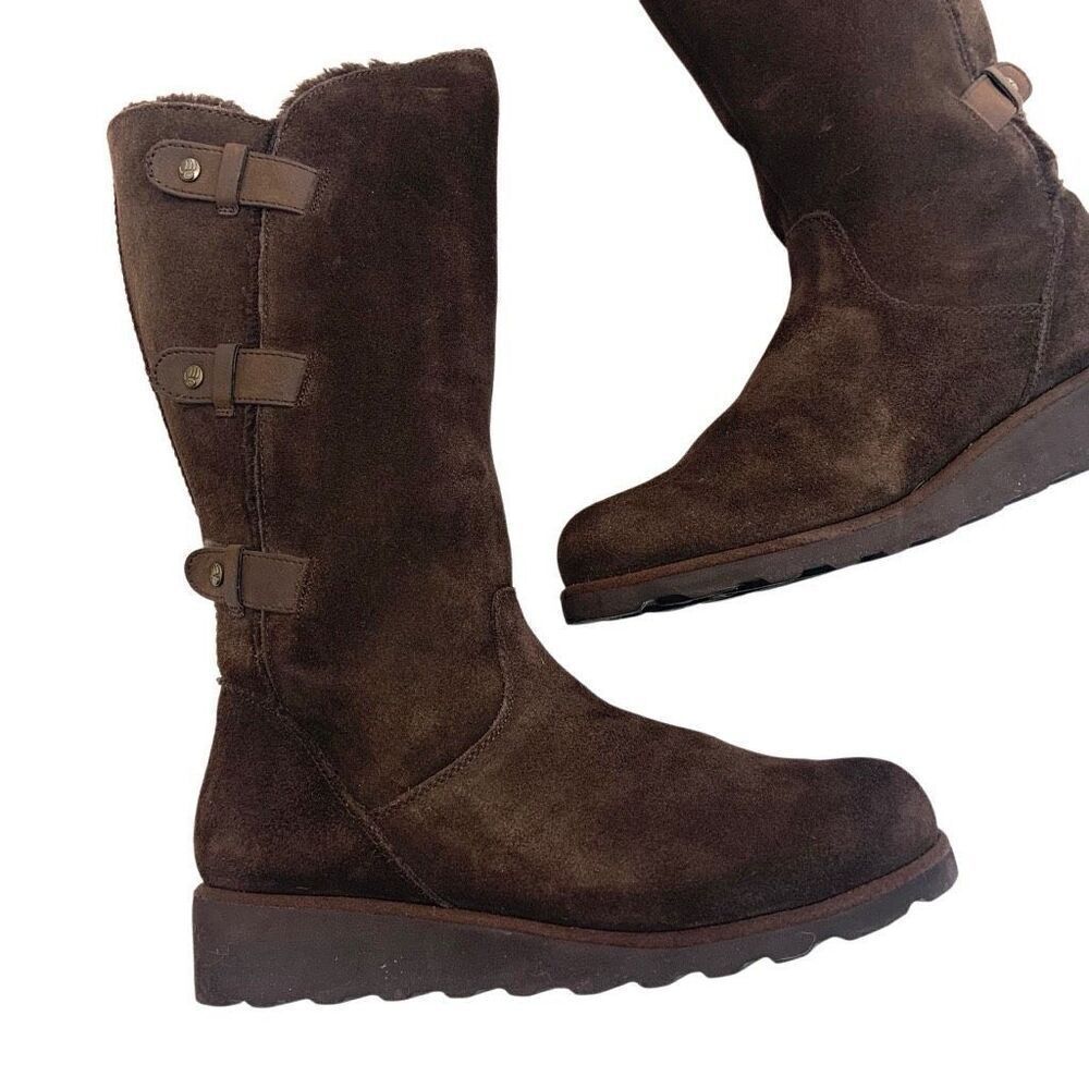 BEARPAW Shearling Pull In Boots - Picture 3 of 11